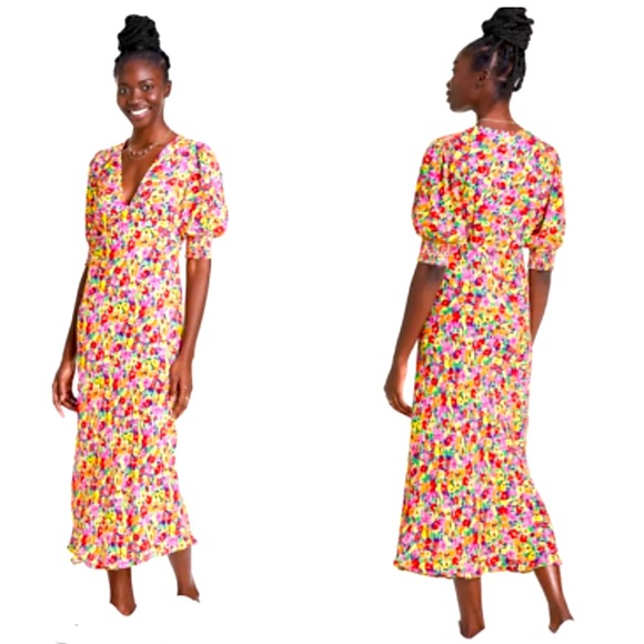 Rixo for Target: Floral Puff Sleeve Midi Dress - Picture 1 of 5